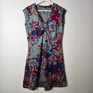 REI Size S Northway V-Neck Sleeveless Floral Dress Outdoors V-Neck